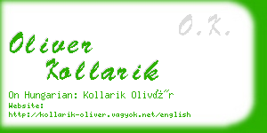 oliver kollarik business card